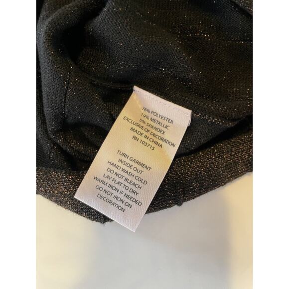 NWT $128 Nanette Lepore Size M Chocolate Brown Fit & Flare Shimmer Knit Dress - Picture 7 of 9